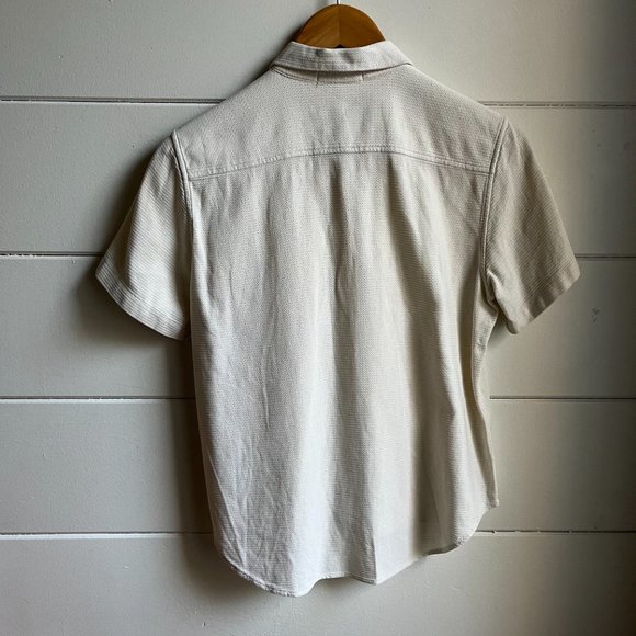 Jil Sander Cream Short Sleeve Button Down - Picture 5 of 6